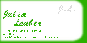 julia lauber business card